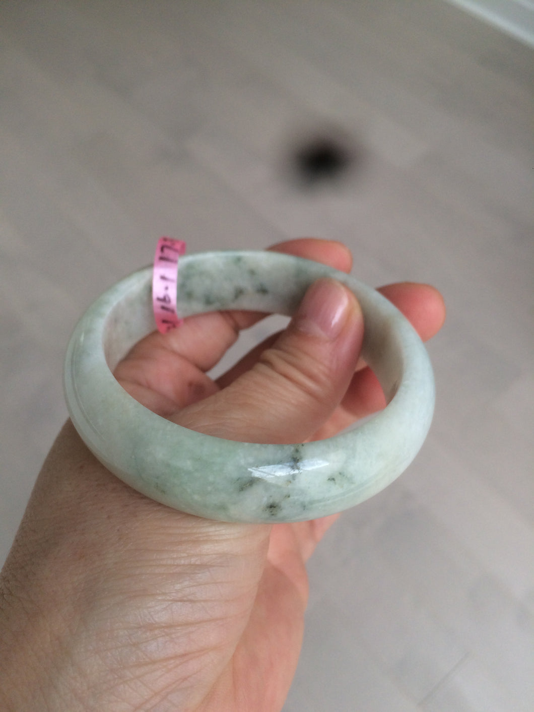 55.2mm Type A 100% Natural green Jadeite Jade bangle AQ38
