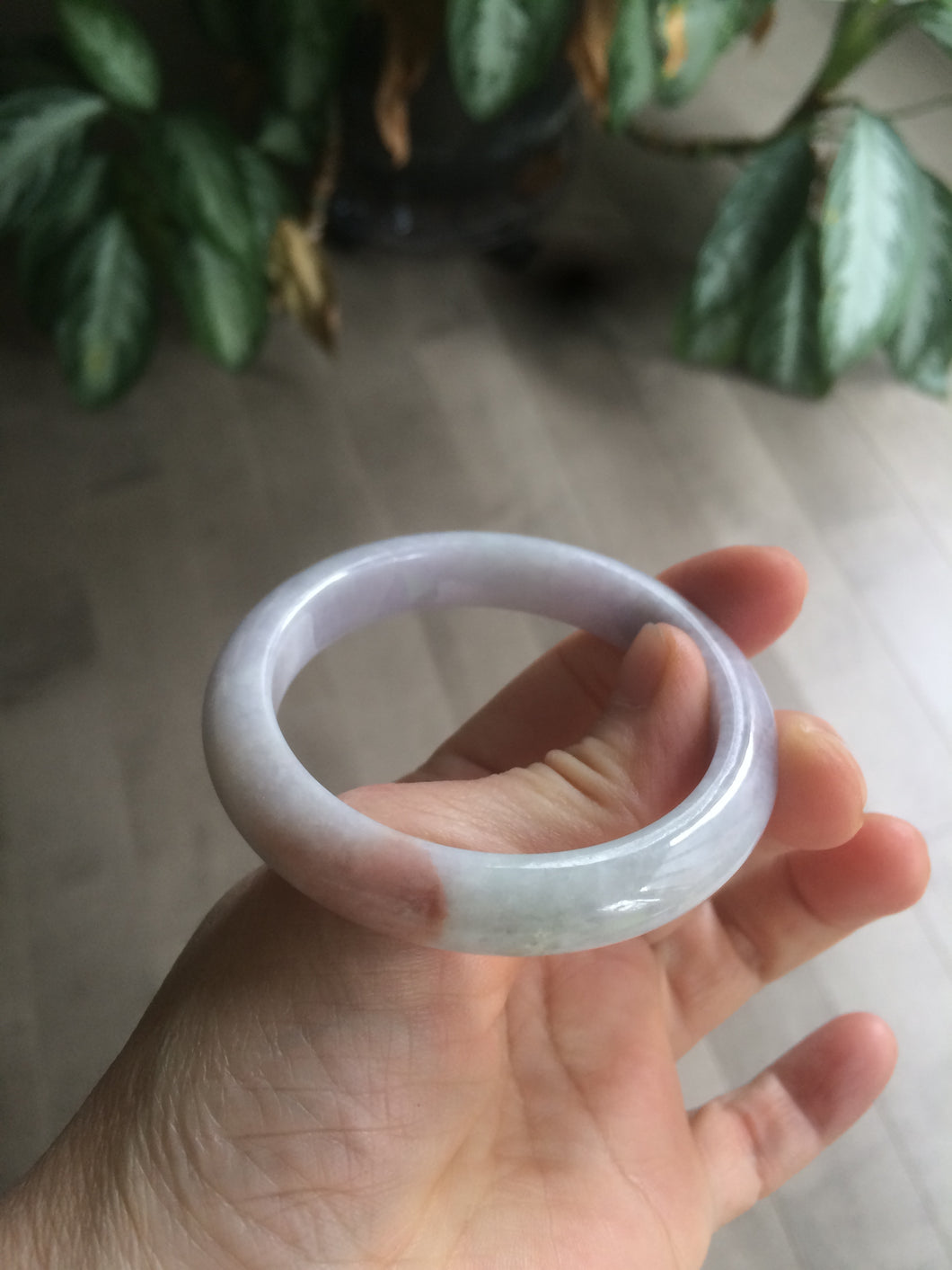 50mm Certified 100% natural Type A green/purple/red (福禄寿) jadeite jade bangle Y106-0724