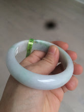 Load image into Gallery viewer, 53mm type A 100% natural certified green jadeite jade bangle U77-0727((Clearance item with big defects)
