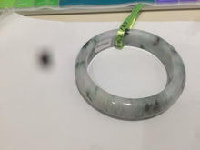 Load image into Gallery viewer, 58.5mm certified Type A 100% Natural green/purple Jadeite Jade bangle AH46-6207
