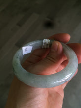 Load image into Gallery viewer, 50.5mm Certified type A 100% Natural light green/purple Jadeite Jade bangle D51-3534
