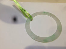 Load image into Gallery viewer, 54mm certified Type A 100% Natural sunny green/white thin Jadeite bangle AH50-1452
