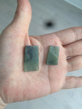 Load image into Gallery viewer, 100% natural icy watery dark green jadeite jade safe and sound couple pendant pair AF26
