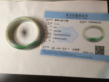 Load image into Gallery viewer, 51mm Certified Type A 100% Natural sunny green brown Jadeite Jade oval bangle AD68-2163
