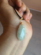 Load image into Gallery viewer, 100% natural type A icy white blessed melon Jadeite Jade pendant AF24
