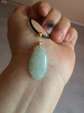 Load image into Gallery viewer, 100% natural type A icy white blessed melon Jadeite Jade pendant AF24
