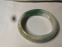 Load image into Gallery viewer, 51mm Certified Type A 100% Natural sunny green brown Jadeite Jade oval bangle AD68-2163
