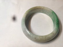 Load image into Gallery viewer, 51mm Certified Type A 100% Natural sunny green brown Jadeite Jade oval bangle AD68-2163
