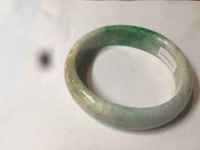 Load image into Gallery viewer, 51mm Certified Type A 100% Natural sunny green brown Jadeite Jade oval bangle AD68-2163
