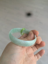 Load image into Gallery viewer, 51.1mm certificated Type A 100% Natural light apple green thin Jadeite Jade bangle AE48-9420
