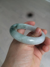 Load image into Gallery viewer, 53mm Certified Type A 100% Natural light green white Jadeite Jade bangle H151-1005
