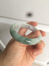 Load image into Gallery viewer, 53mm Certified Type A 100% Natural light green white Jadeite Jade bangle H151-1005
