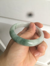 Load image into Gallery viewer, 53mm Certified Type A 100% Natural light green white Jadeite Jade bangle H151-1005
