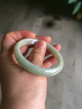 Load image into Gallery viewer, 53.8mm certified Type A 100% Natural light apple green Jadeite Jade bangle S28-6276
