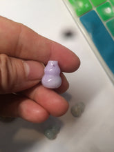 Load image into Gallery viewer, 100% natural type A 3D white/yellow/purple/brown Jadeite jade gourd ( 葫芦, 福禄) pendant AF31
