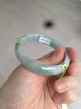 Load image into Gallery viewer, 51mm 100% natural Type A green oval jadeite jade bangle U72-1523
