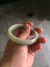 Load image into Gallery viewer, 53.8mm certified Type A 100% Natural light apple green Jadeite Jade bangle S28-6276
