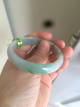 Load image into Gallery viewer, 51mm 100% natural Type A green oval jadeite jade bangle U72-1523
