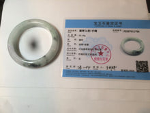 Load image into Gallery viewer, 53.5mm certified 100% natural Type A green/purple/white jadeite jade bangle AB90-1704
