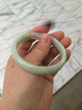 Load image into Gallery viewer, 53.8mm certified Type A 100% Natural light apple green Jadeite Jade bangle S28-6276
