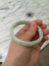 Load image into Gallery viewer, 53.8mm certified Type A 100% Natural light apple green Jadeite Jade bangle S28-6276
