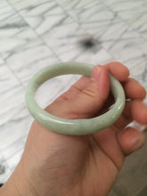 Load image into Gallery viewer, 53.8mm certified Type A 100% Natural light apple green Jadeite Jade bangle S28-6276
