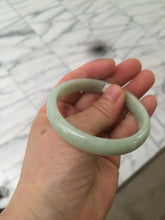 Load image into Gallery viewer, 53.8mm certified Type A 100% Natural light apple green Jadeite Jade bangle S28-6276
