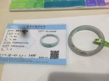 Load image into Gallery viewer, 51mm 100% natural Type A green oval jadeite jade bangle U72-1523
