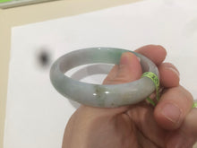 Load image into Gallery viewer, 51mm 100% natural Type A green oval jadeite jade bangle U72-1523
