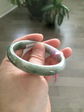 Load image into Gallery viewer, Certifed  100% Natural Type A 52.7 mm green/light purple oval jadeite jade bangle B6
