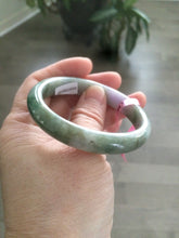 Load image into Gallery viewer, Certifed  100% Natural Type A 52.7 mm green/light purple oval jadeite jade bangle B6
