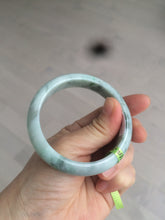 Load image into Gallery viewer, 55mm Certified type A 100% Natural green/white Jadeite bangle KS74-1313
