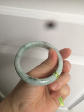 Load image into Gallery viewer, 55mm Certified type A 100% Natural green/white Jadeite bangle KS74-1313
