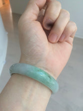 Load image into Gallery viewer, 51mm 100% natural Type A green oval jadeite jade bangle U72-1523
