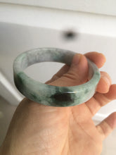 Load image into Gallery viewer, 51mm certified Type A 100% Natural dark green/purple square Jadeite Jade bangle AD69-0410
