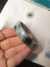 Load image into Gallery viewer, 51mm certified Type A 100% Natural dark green/purple square Jadeite Jade bangle AD69-0410
