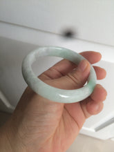 Load image into Gallery viewer, 55.7mm certified 100% natural sunny green/white jadeite jade bangle AQ29-1420
