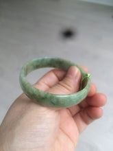 Load image into Gallery viewer, 52.5mm  certified Type A 100% Natural green/yellow thin Jadeite Jade bangle F79-3803
