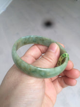 Load image into Gallery viewer, 52.5mm  certified Type A 100% Natural green/yellow thin Jadeite Jade bangle F79-3803
