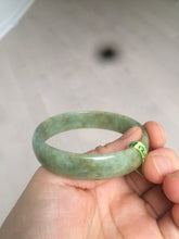 Load image into Gallery viewer, 52.5mm  certified Type A 100% Natural green/yellow thin Jadeite Jade bangle F79-3803
