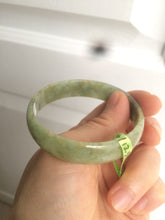 Load image into Gallery viewer, 52.5mm  certified Type A 100% Natural green/yellow thin Jadeite Jade bangle F79-3803
