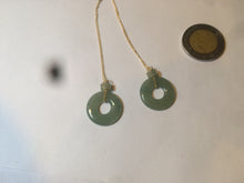 Load image into Gallery viewer, 100% Natural watery safe and sound mom and daughter buckle dangling jadeite Jade earring AS2
