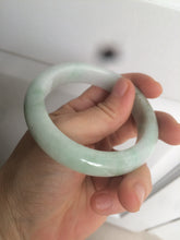 Load image into Gallery viewer, 55.8mm Certified type A 100% Natural quiet light green/blue Jadeite bangle AQ27-1703
