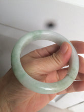 Load image into Gallery viewer, 55.8mm Certified type A 100% Natural quiet light green/blue Jadeite bangle AQ27-1703
