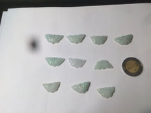 Load image into Gallery viewer, 10 pieces of 100% Natural light green/white 3D Jadeite Jade small butterfly beads AF37
