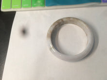 Load image into Gallery viewer, 55mm type A 100% Natural light purple white Jadeite Jade bangle AM1
