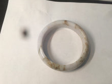 Load image into Gallery viewer, 55mm type A 100% Natural light purple white Jadeite Jade bangle AM1
