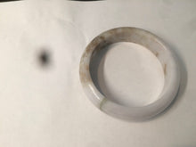 Load image into Gallery viewer, 55mm type A 100% Natural light purple white Jadeite Jade bangle AM1

