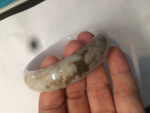 Load image into Gallery viewer, 55mm type A 100% Natural light purple white Jadeite Jade bangle AM1
