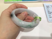 Load image into Gallery viewer, 53mm type A 100% natural certified green jadeite jade bangle U77-0727((Clearance item with big defects)
